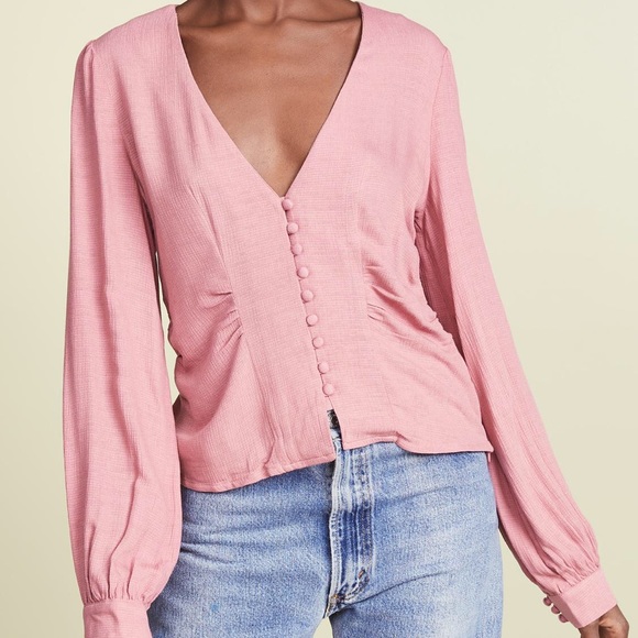 FREE PEOPLE MAISE BLOUSE WITH BUTTONS - Picture 3 of 11